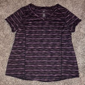 Purple & Black Active Tee